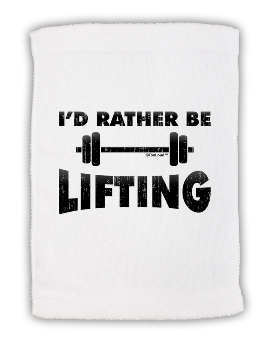 I'd Rather Be Lifting Micro Terry Sport Towel 11 x 18 inches-TooLoud-White-Davson Sales