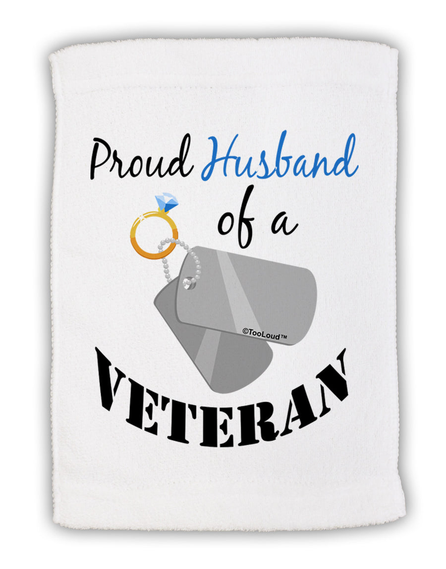 Husband of Veteran Micro Terry Sport Towel 11 x 18 inches-TooLoud-White-Davson Sales