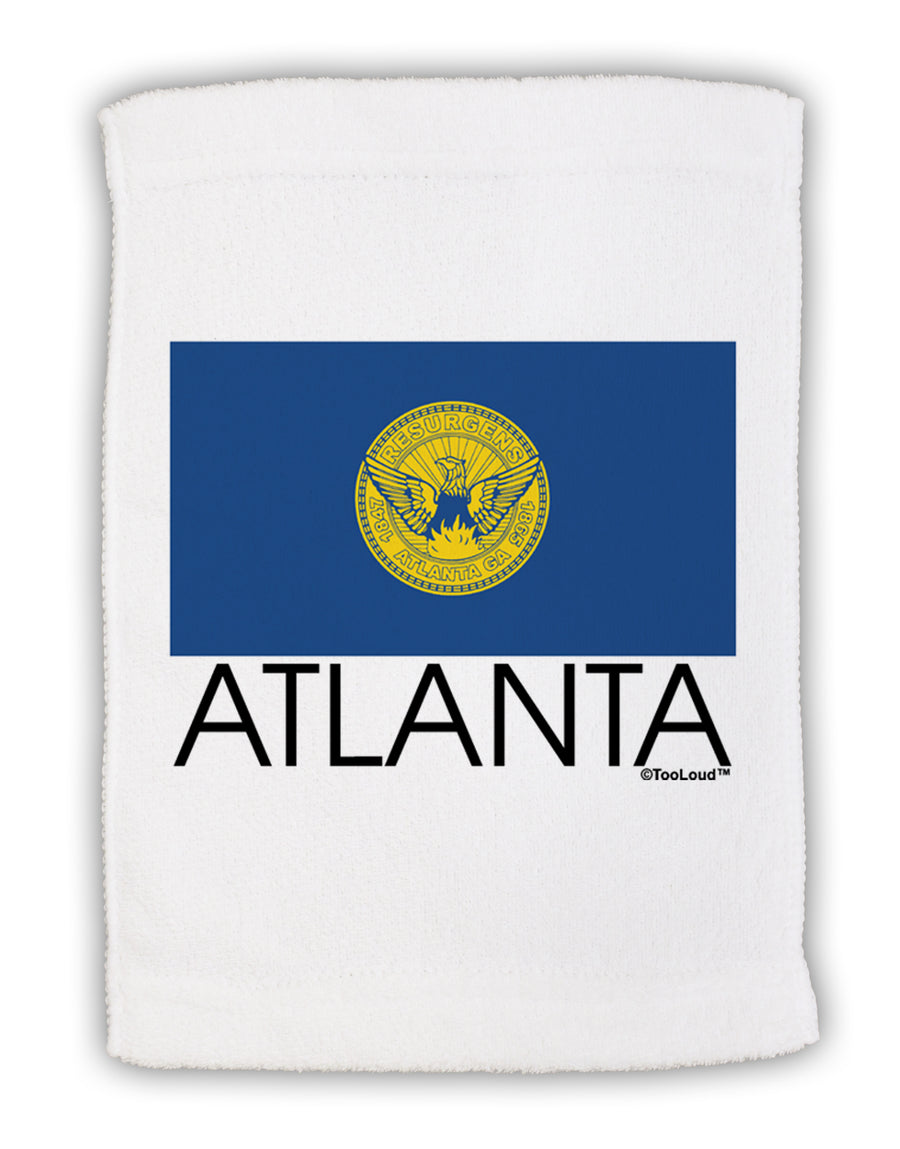 Atlanta Georgia Flag Text Micro Terry Sport Towel 15 X 22 inches by TooLoud-Sport Towel-TooLoud-White-Davson Sales