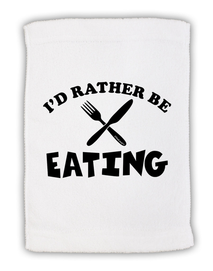 I'd Rather Be Eating Micro Terry Sport Towel 11 x 18 inches-TooLoud-White-Davson Sales