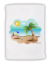 Fun Summer Beach Scene Micro Terry Sport Towel 15 X 22 inches by TooLoud-Sport Towel-TooLoud-White-Davson Sales