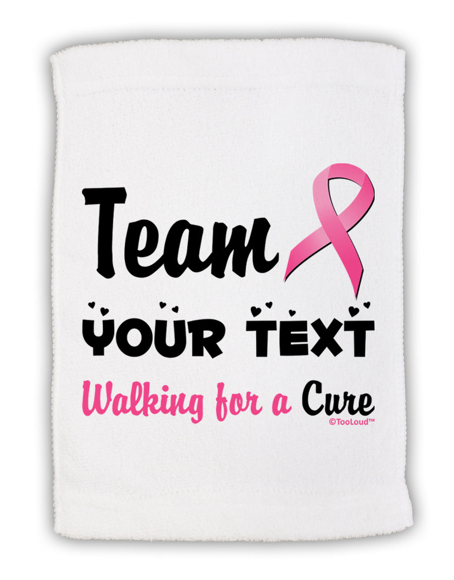 Personalized Team -Name- Breast Cancer Walk - Walking for a Cure Micro Terry Sport Towel 15 X 22 inches-Sport Towel-TooLoud-White-Davson Sales