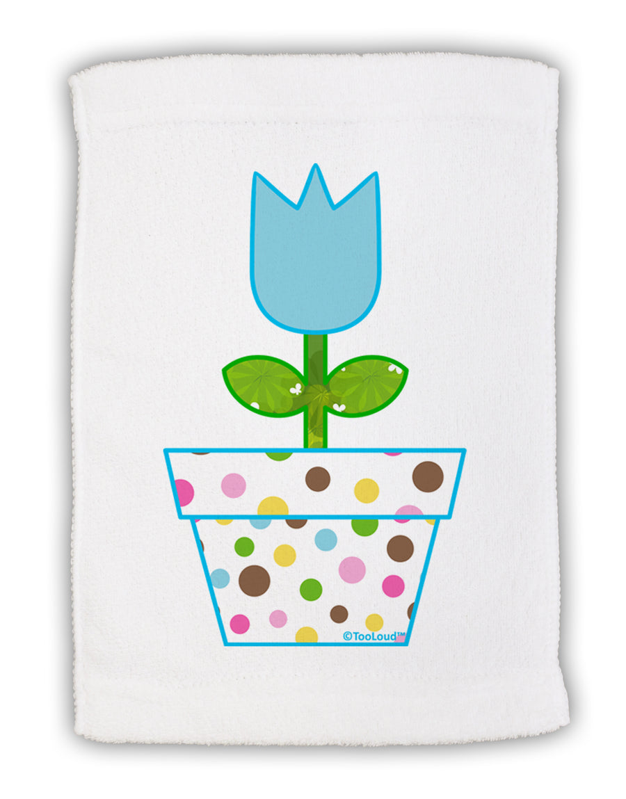 Easter Tulip Design - Blue Micro Terry Sport Towel 11 x 18 Inch by TooLoud-Sport Towel-TooLoud-White-Davson Sales