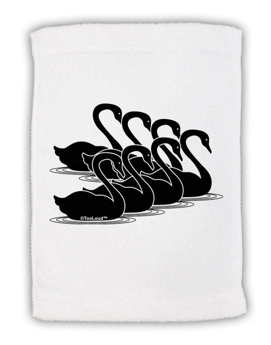 Seven Swans A Swimming Micro Terry Sport Towel 11 x 18 inches-TooLoud-White-Davson Sales