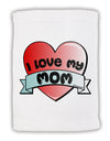 I Love My Mom - Heart Banner Design Micro Terry Sport Towel 15 X 22 inches by TooLoud-Sport Towel-TooLoud-White-Davson Sales