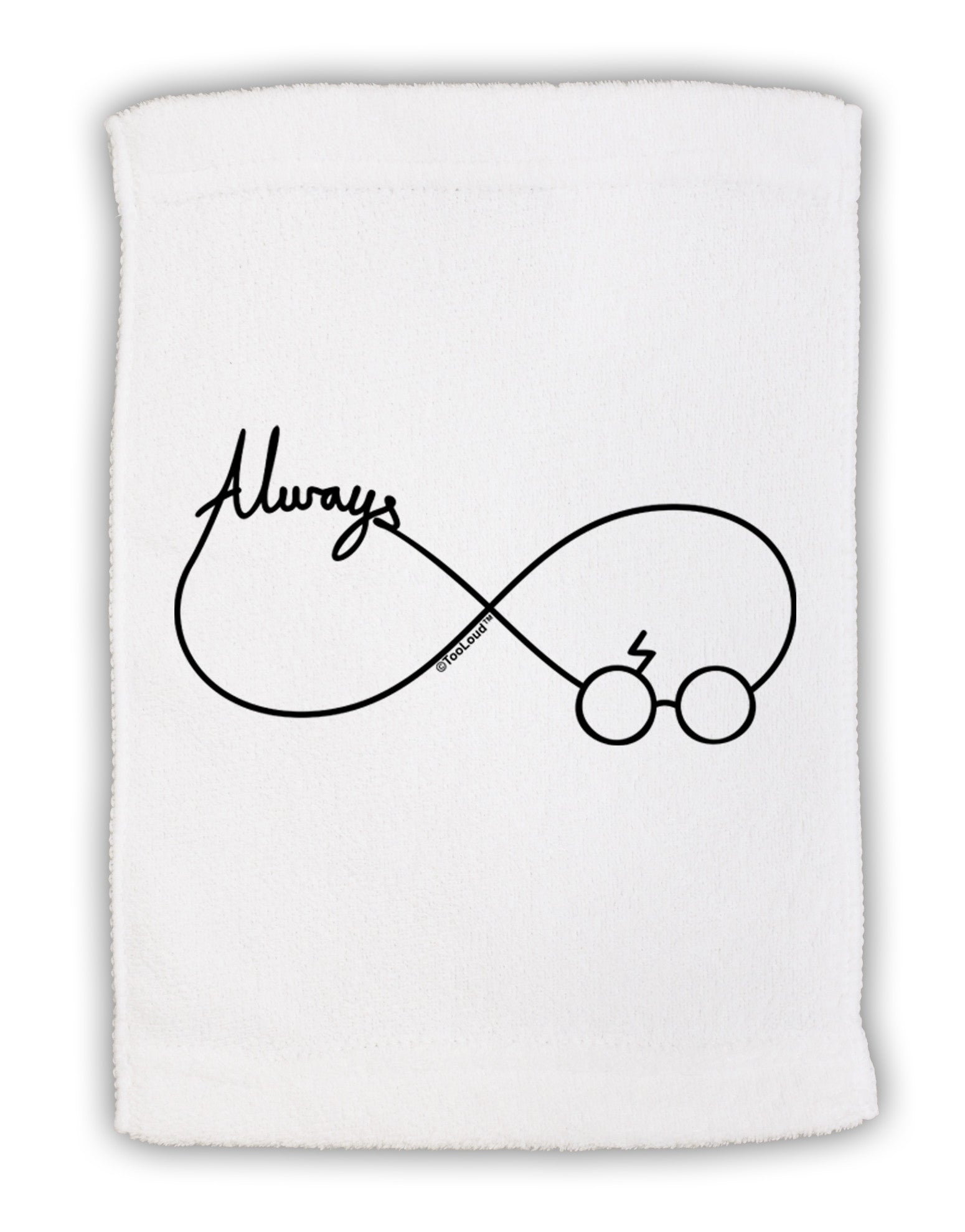 Always Infinity Symbol Micro Terry Sport Towel 11 x 18 inches-Sport Towel-TooLoud-White-Davson Sales