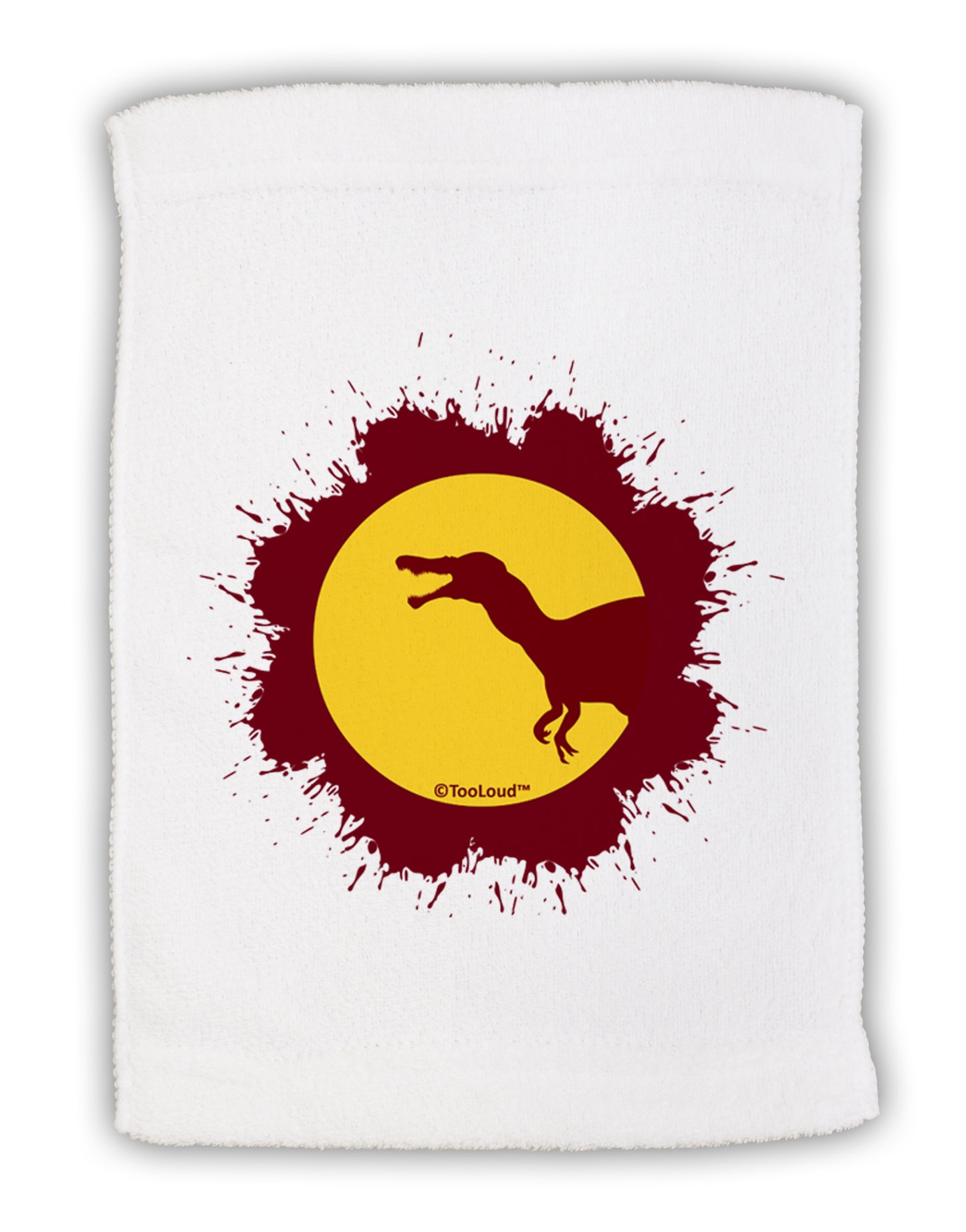 Dinosaur Silhouette Splatter Design Micro Terry Sport Towel 11 x 18 Inch by TooLoud-Sport Towel-TooLoud-White-Davson Sales