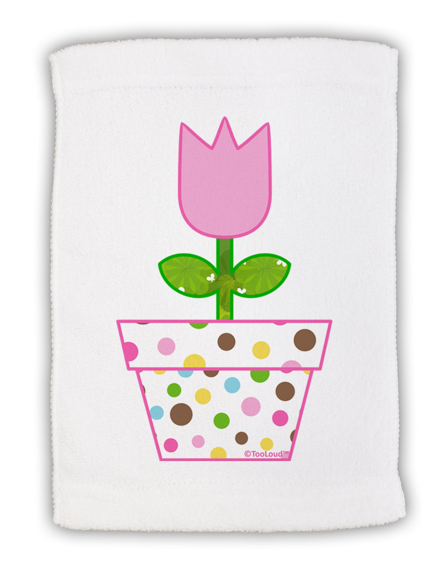 Easter Tulip Design - Pink Micro Terry Sport Towel 11 x 18 Inch by TooLoud-Sport Towel-TooLoud-White-Davson Sales