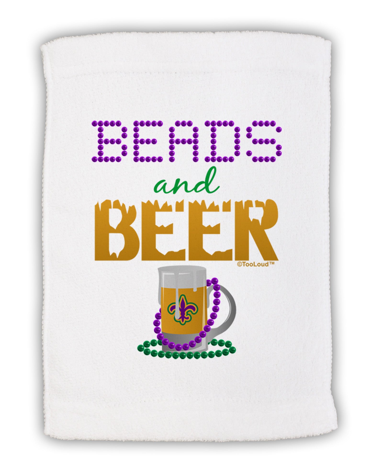Beads And Beer Micro Terry Sport Towel 15 X 22 inches-Sport Towel-TooLoud-White-Davson Sales