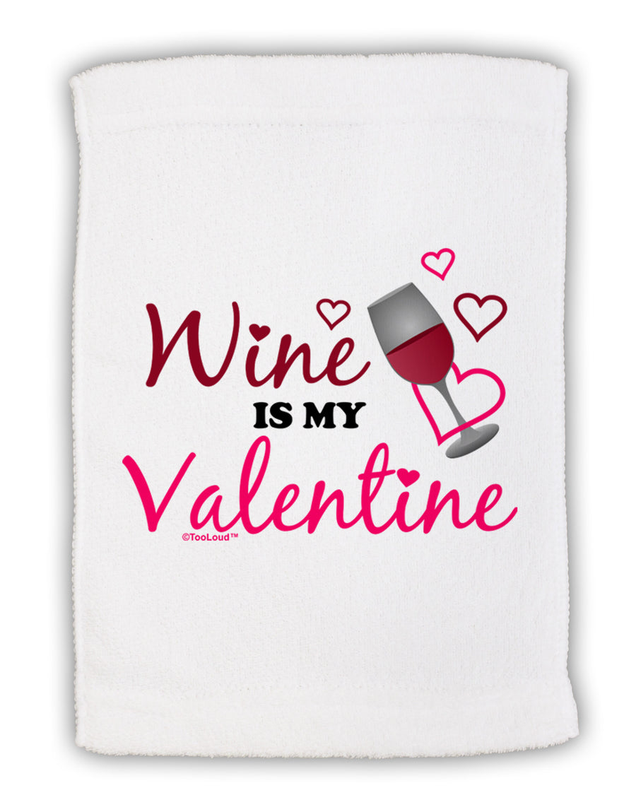 TooLoud Wine Is My Valentine Micro Terry Sport Towel 15 X 22 inches-Sport Towel-TooLoud-White-Davson Sales