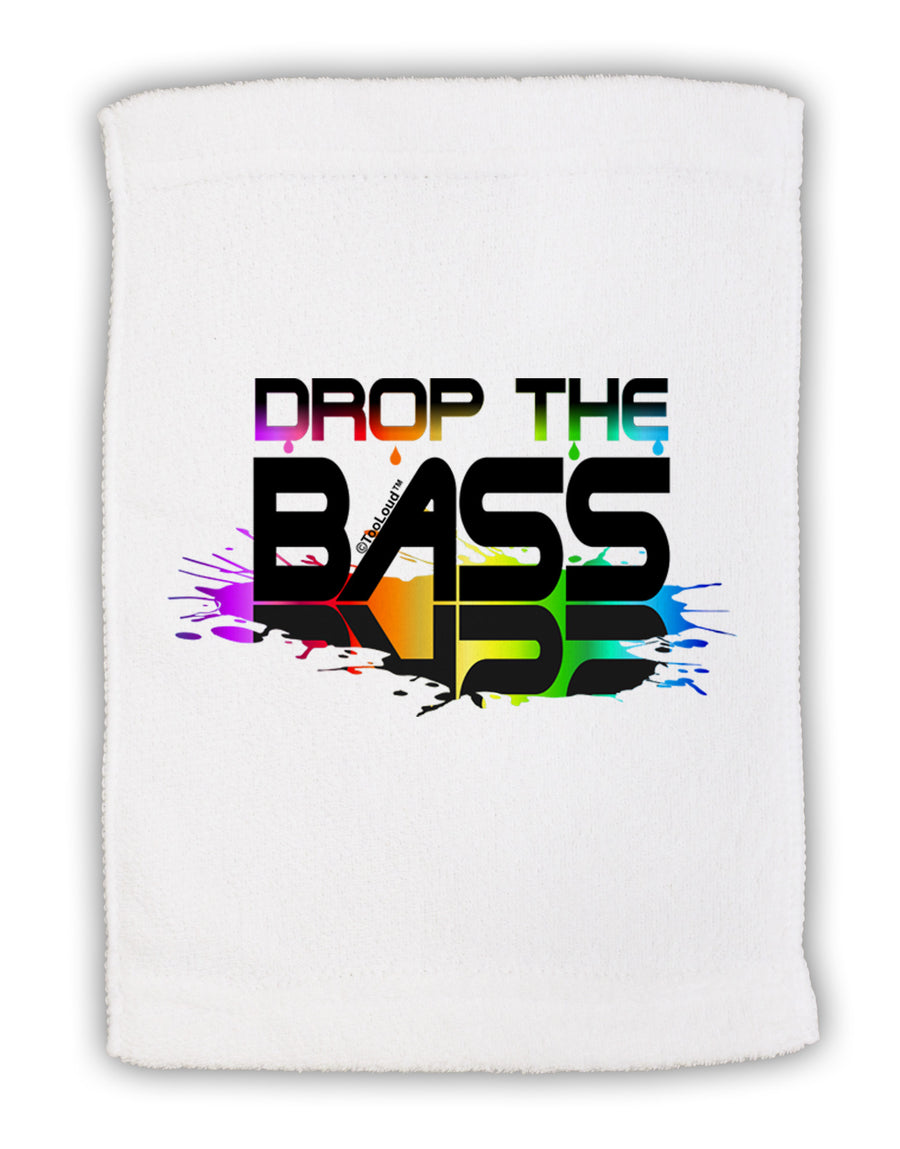 Paint Drop The Bass Micro Terry Sport Towel 11 x 18 inches-TooLoud-White-Davson Sales