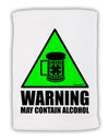 Warning May Contain Alcohol Micro Terry Sport Towel 11 x 18 Inch by TooLoud-Sport Towel-TooLoud-White-Davson Sales