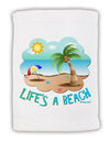 Fun Summer Beach Scene - Life's a Beach Micro Terry Sport Towel 15 X 22 inches by TooLoud-Sport Towel-TooLoud-White-Davson Sales