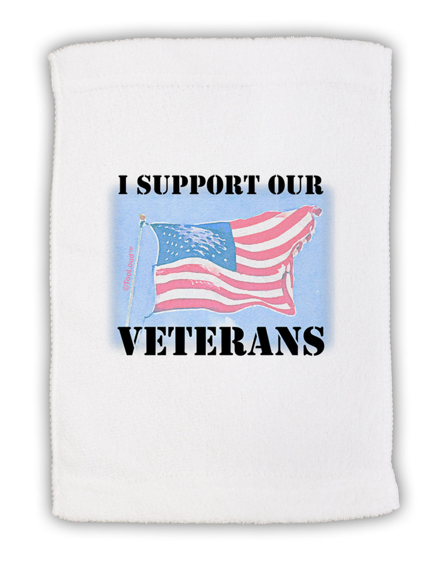 Support Our Veterans Micro Terry Sport Towel 11 x 18 inches-TooLoud-White-Davson Sales