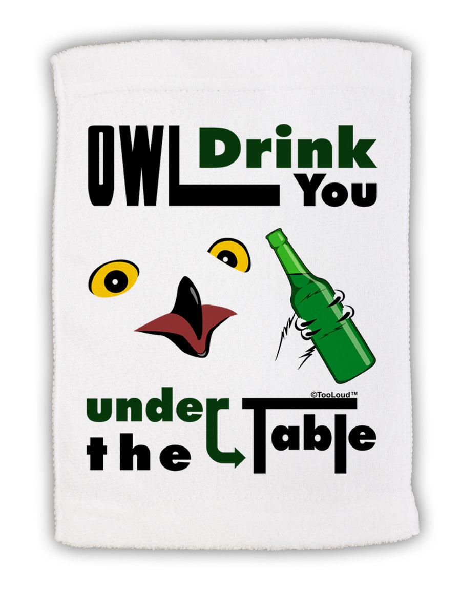 Owl Drink You Under the Table Micro Terry Sport Towel 11 x 18 inches-Sport Towel-TooLoud-White-Davson Sales