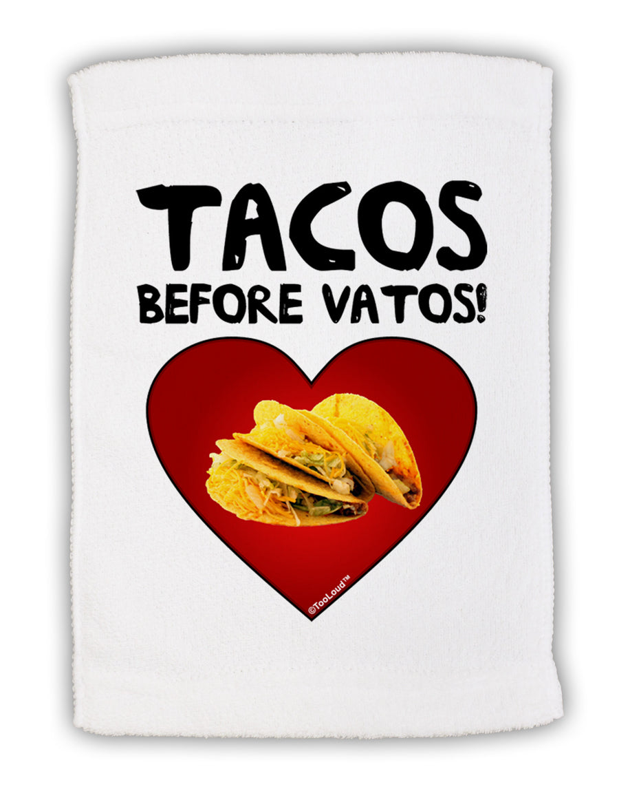 Tacos before Vatos Micro Terry Sport Towel 15 X 22 inches by TooLoud-Sport Towel-TooLoud-White-Davson Sales