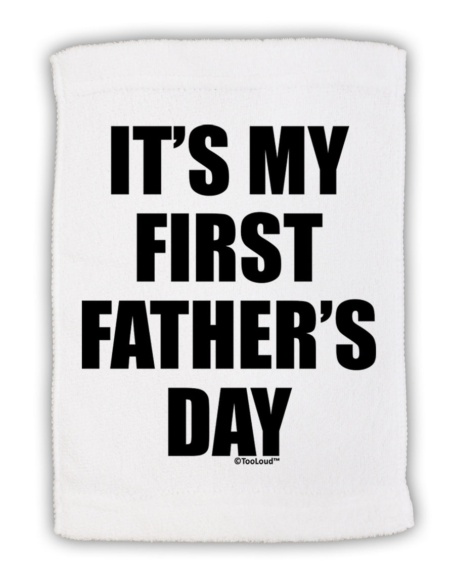 It's My First Father's Day Micro Terry Sport Towel 15 X 22 inches-Sport Towel-TooLoud-White-Davson Sales