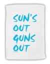 Suns Out Guns Out - Blue Micro Terry Sport Towel 15 X 22 inches-Sport Towel-TooLoud-White-Davson Sales