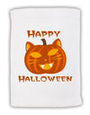 Cat-O-Lantern With Text Micro Terry Sport Towel 11 x 18 inches-TooLoud-White-Davson Sales