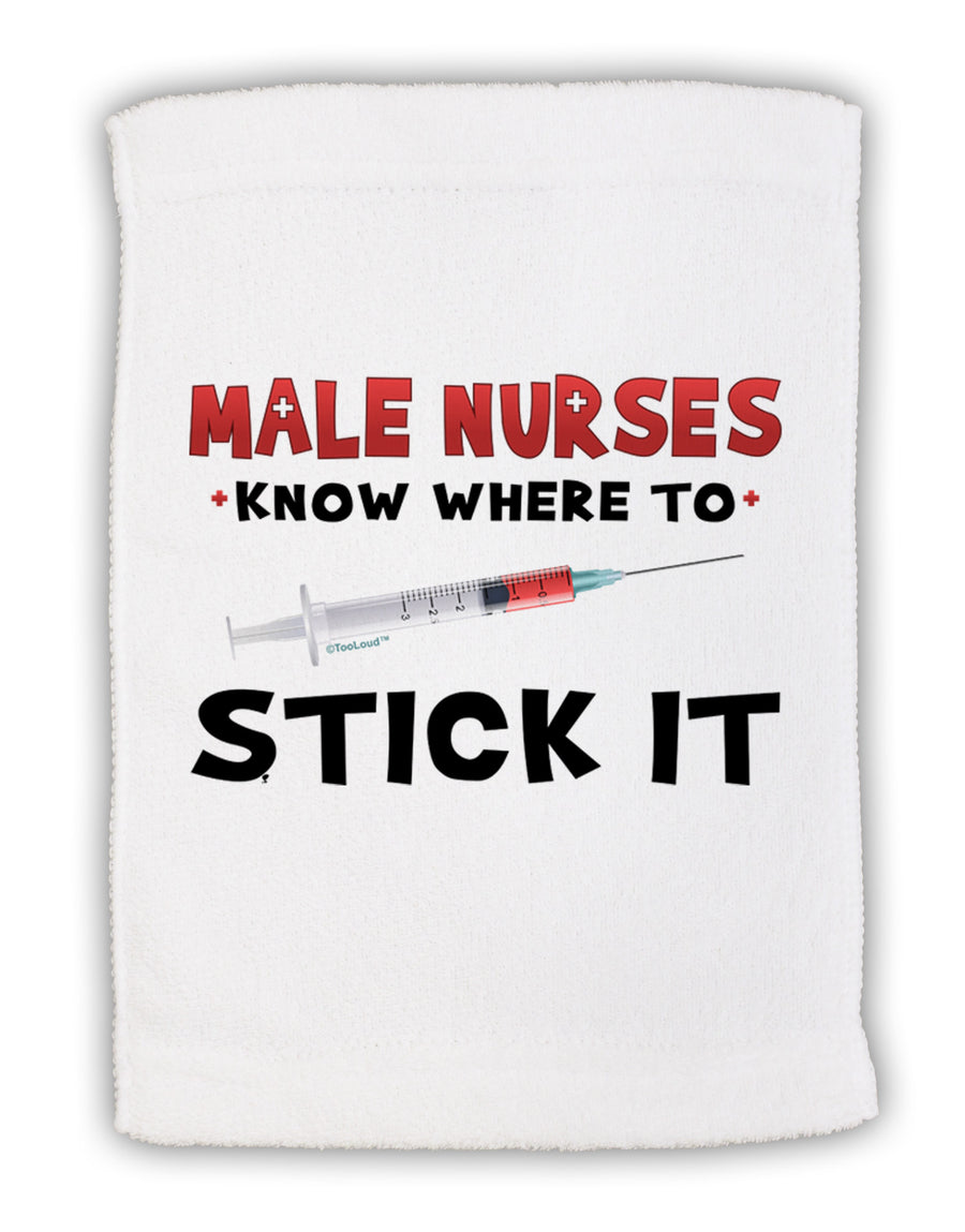 Male Nurses - Stick It Micro Terry Sport Towel 11 x 18 inches-TooLoud-White-Davson Sales