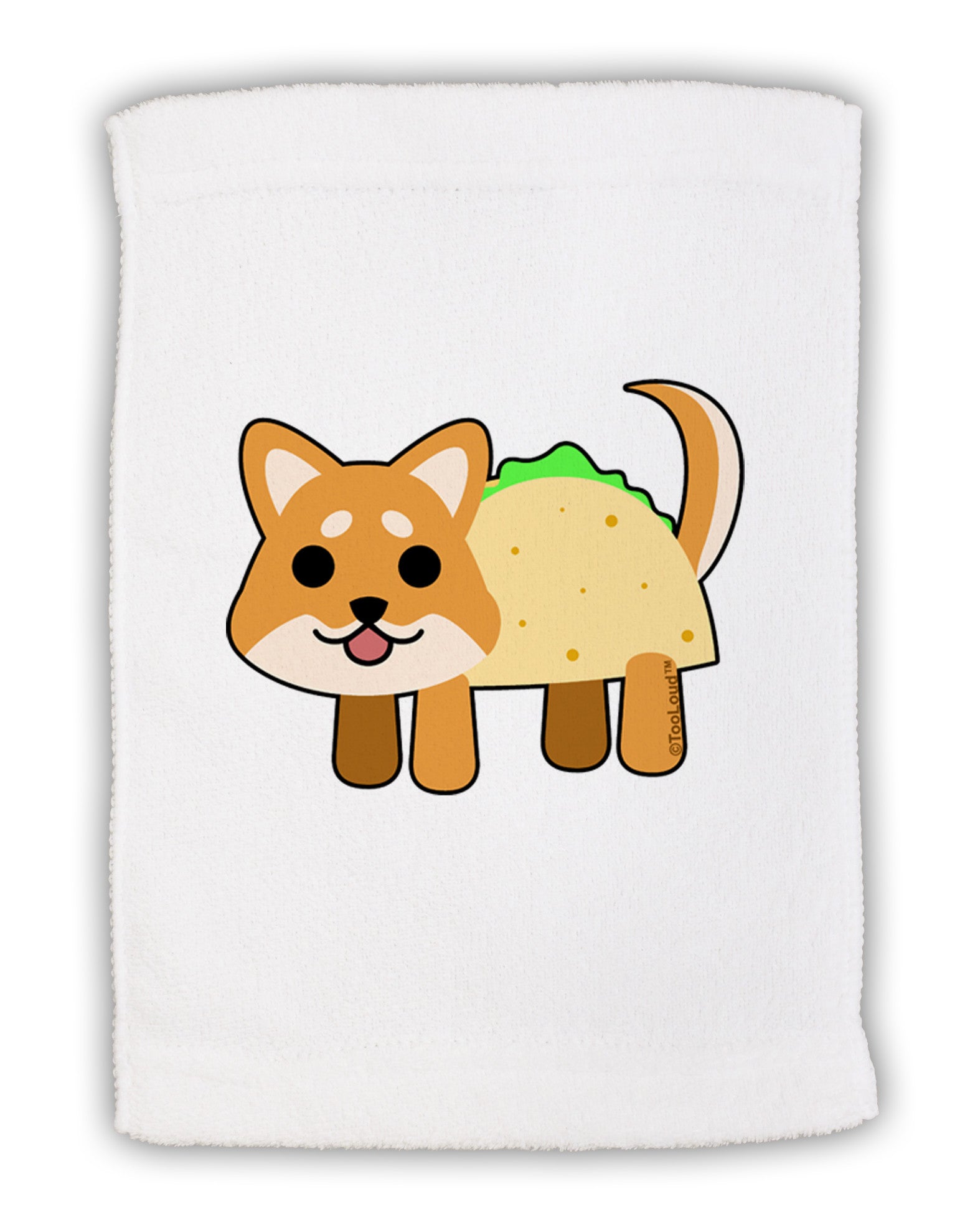 Cute Taco Dog Micro Terry Sport Towel 11 x 18 inches-TooLoud-White-Davson Sales