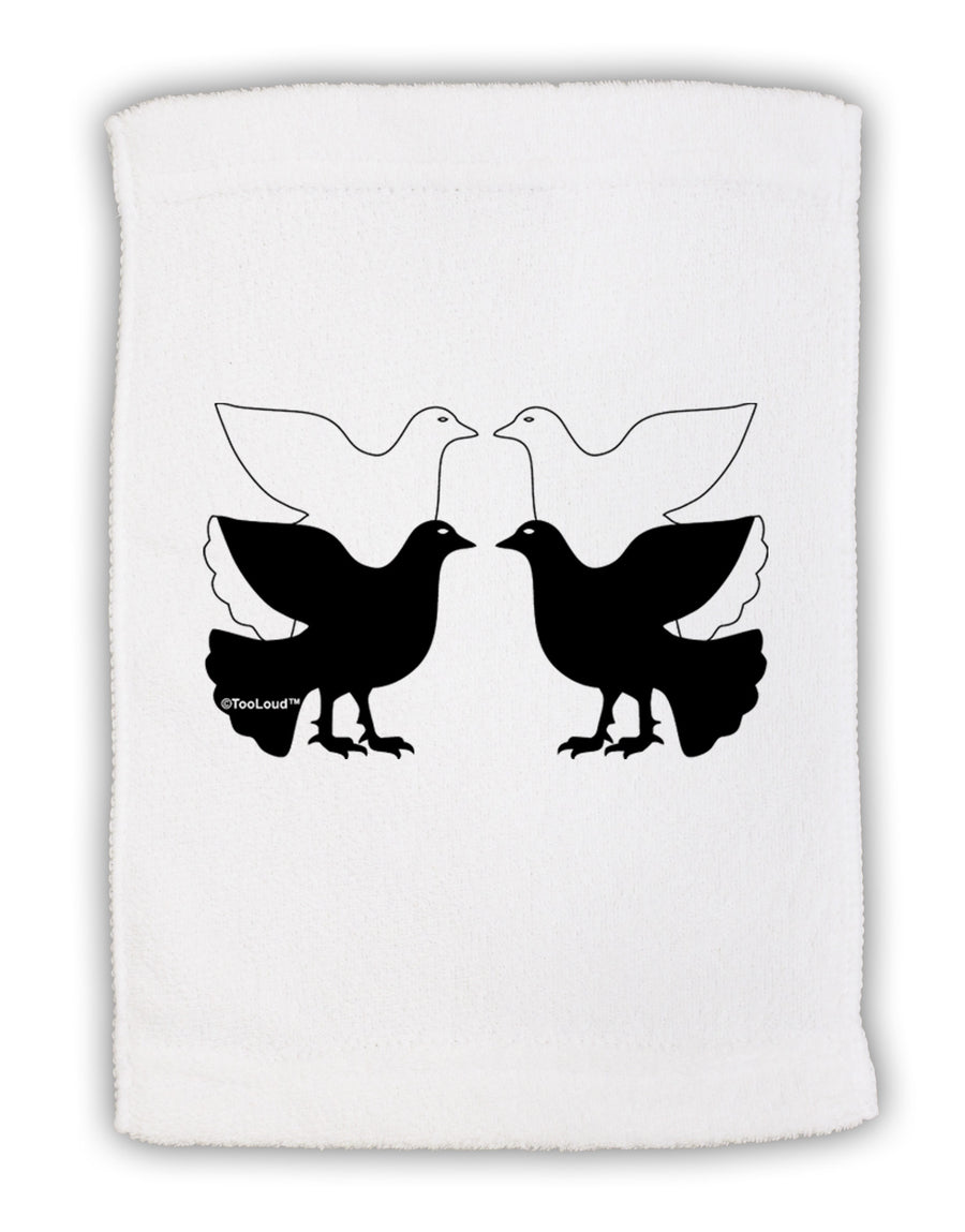 Four Calling Birds Micro Terry Sport Towel 11 x 18 inches-TooLoud-White-Davson Sales