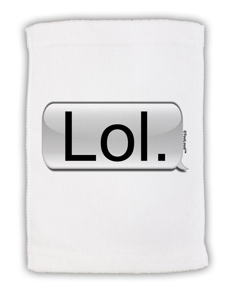 Lol Text Bubble Micro Terry Sport Towel 11 x 18 inches-TooLoud-White-Davson Sales