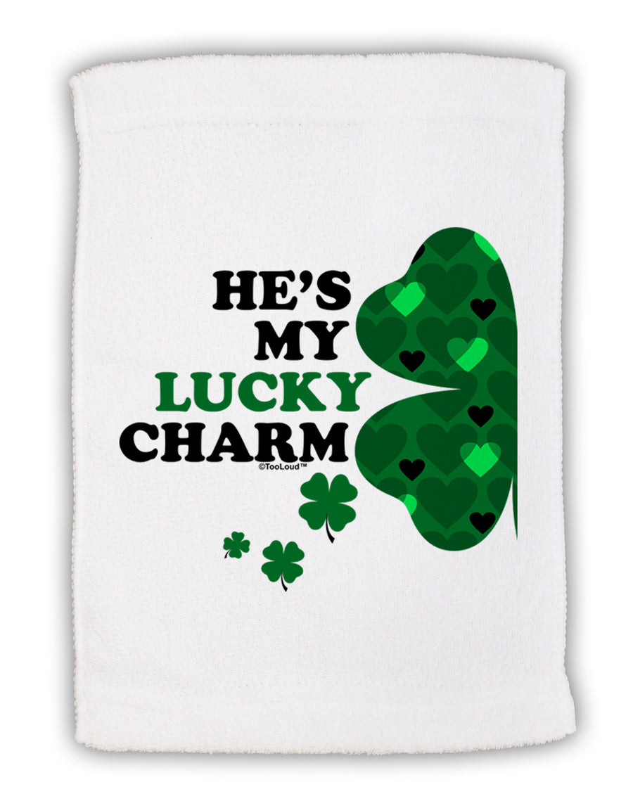 He's My Lucky Charm - Left Micro Terry Sport Towel 11 x 18 inches-TooLoud-White-Davson Sales