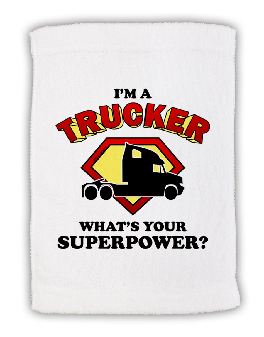 Trucker - Superpower Micro Terry Sport Towel 11 x 18 inches-TooLoud-White-Davson Sales