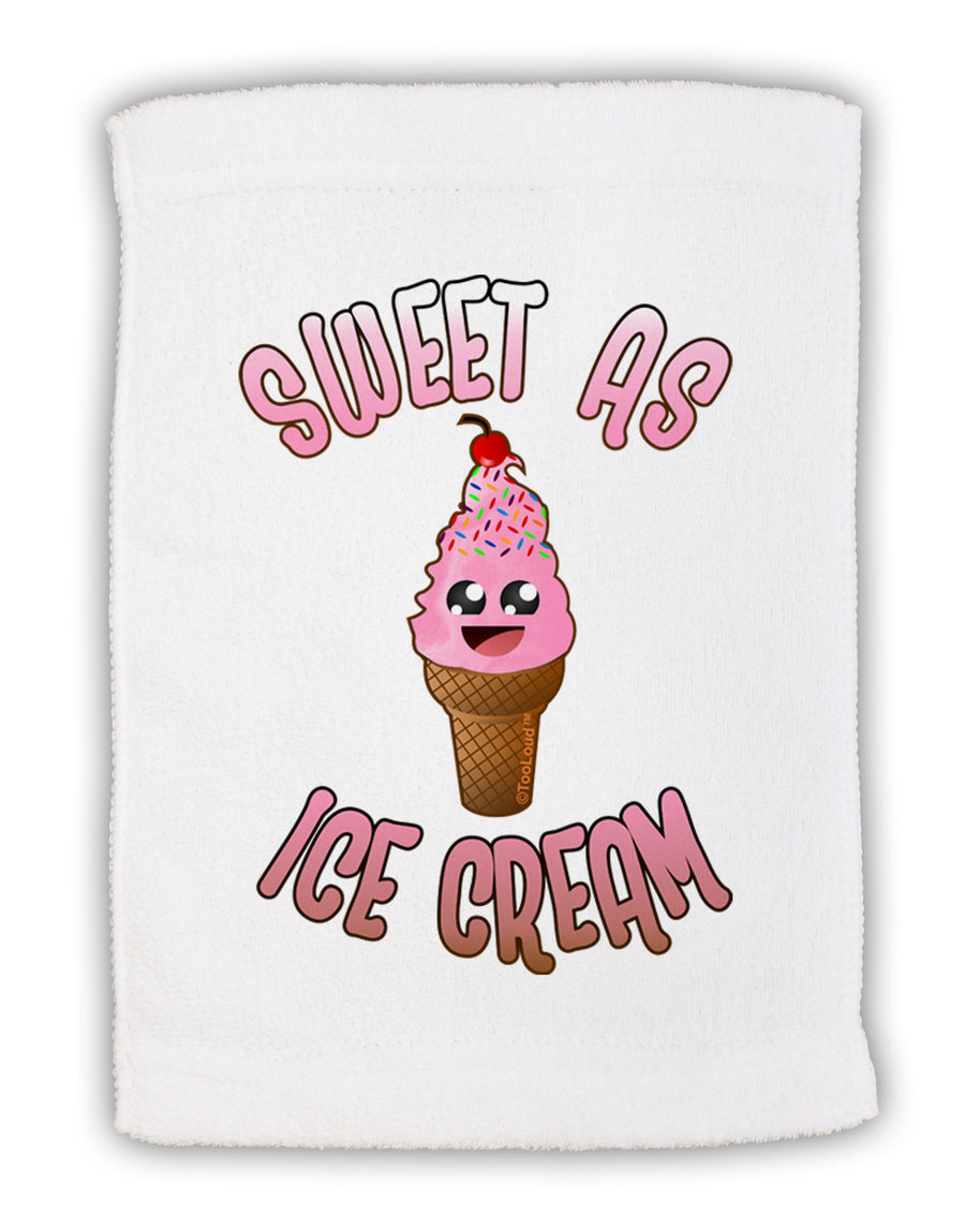 Cute Ice Cream Cone - Sweet As Ice Cream Micro Terry Sport Towel 15 X 22 inches-Sport Towel-TooLoud-White-Davson Sales