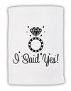 I Said Yes - Diamond Ring Micro Terry Sport Towel 15 X 22 inches-Sport Towel-TooLoud-White-Davson Sales