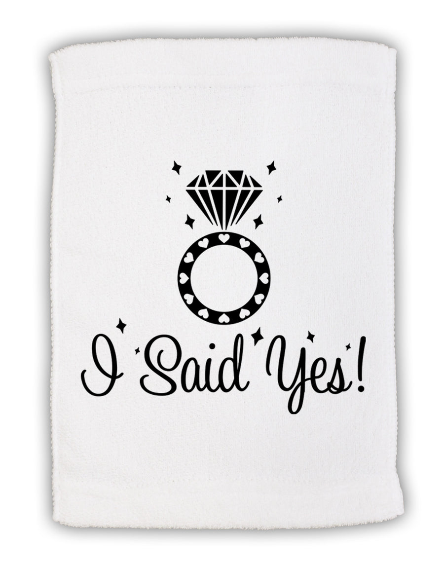 I Said Yes - Diamond Ring Micro Terry Sport Towel 15 X 22 inches-Sport Towel-TooLoud-White-Davson Sales