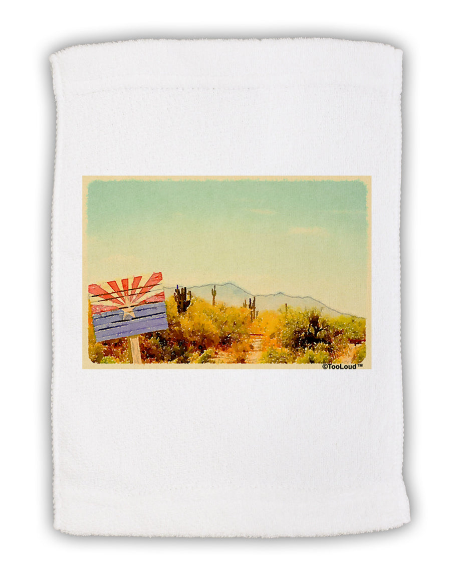 Arizona Scene Watercolor Micro Terry Sport Towel 11 x 18 inches-TooLoud-White-Davson Sales