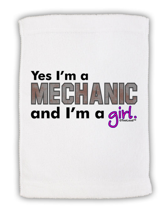 Yes I am a Mechanic Girl Micro Terry Sport Towel 11 x 18 inches-TooLoud-White-Davson Sales