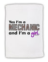 Yes I am a Mechanic Girl Micro Terry Sport Towel 11 x 18 inches-TooLoud-White-Davson Sales