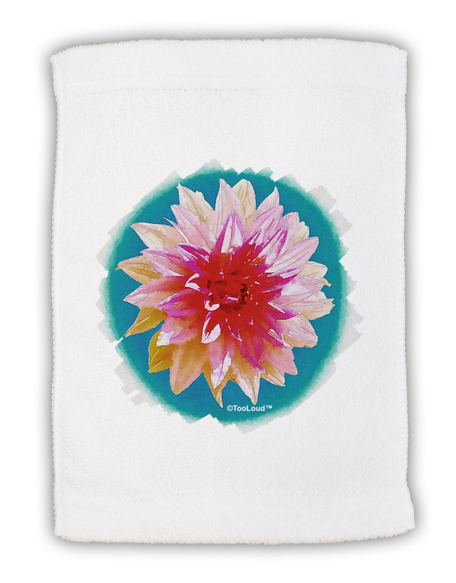 Watercolor Flower Micro Terry Sport Towel 11 x 18 inches-TooLoud-White-Davson Sales