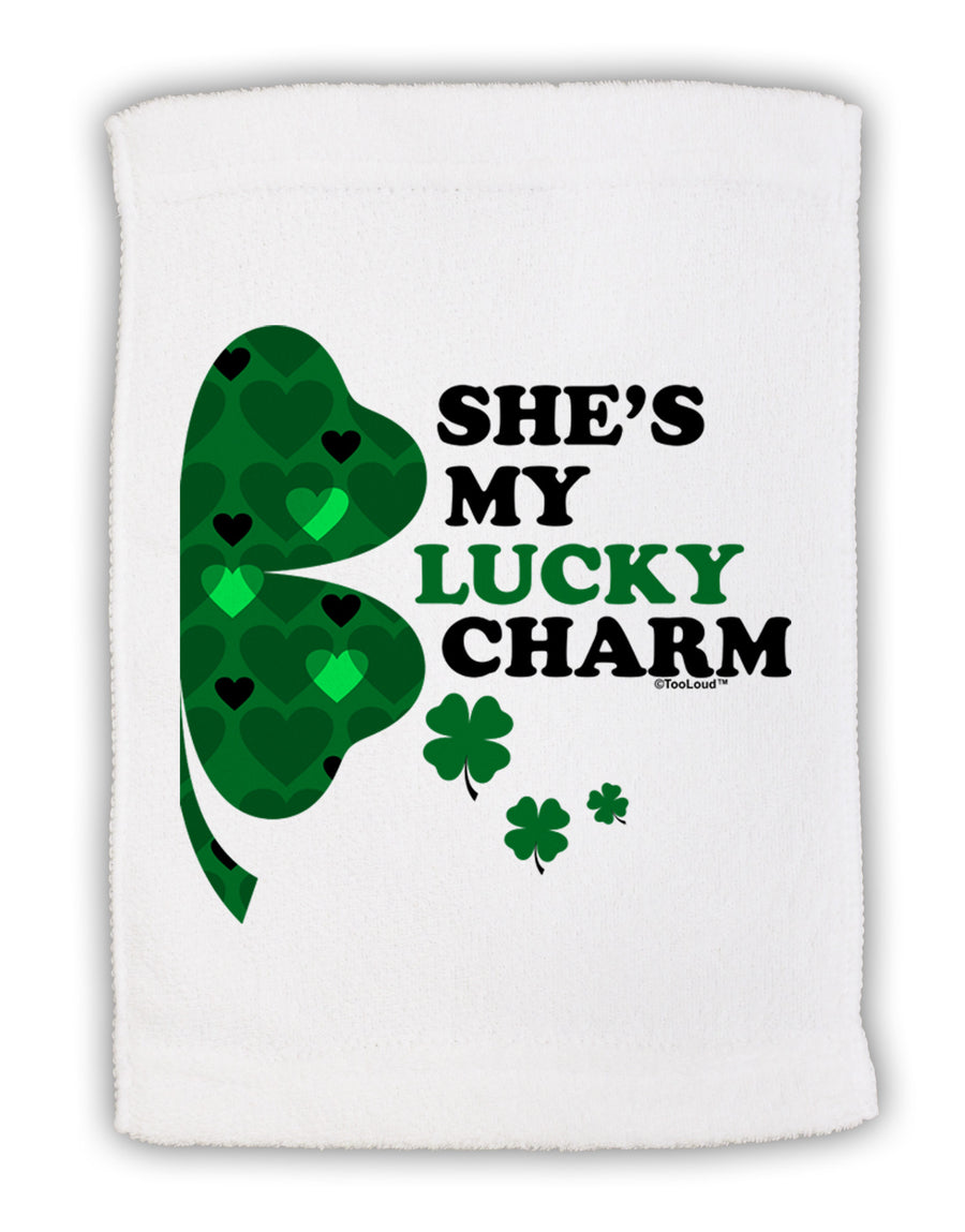 She's My Lucky Charm - Right Micro Terry Sport Towel 11 x 18 inches-TooLoud-White-Davson Sales