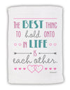 The Best Thing to Hold Onto in Life is Each Other - Color Micro Terry Sport Towel 15 X 22 inches-Sport Towel-TooLoud-White-Davson Sales