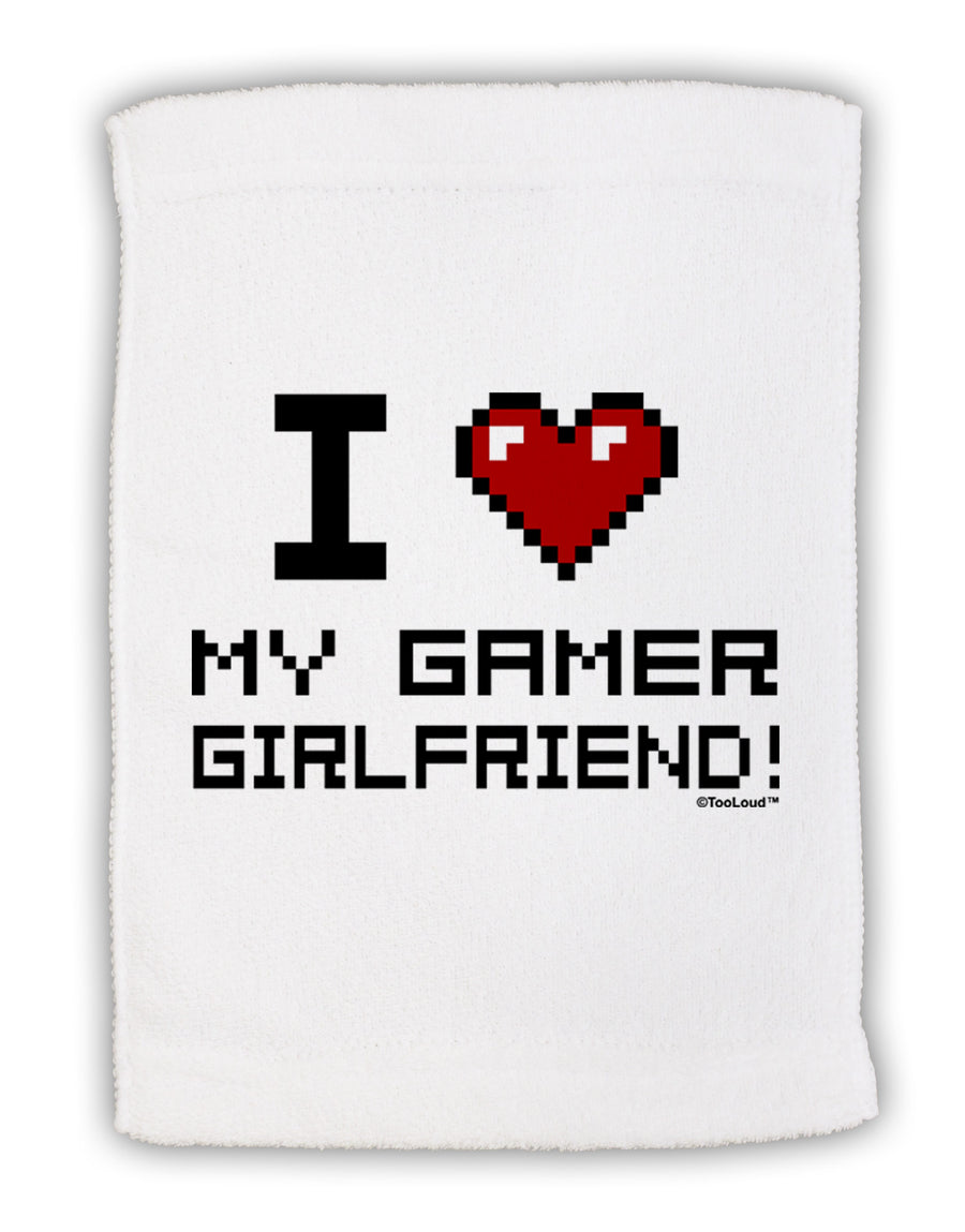 I Heart My Gamer Girlfriend Micro Terry Sport Towel 11 x 18 inches-TooLoud-White-Davson Sales
