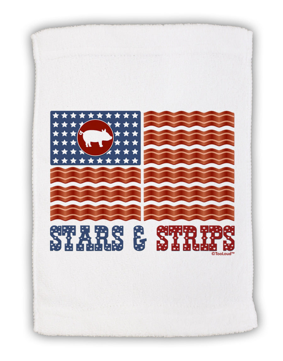 American Bacon Flag - Stars and Strips Micro Terry Sport Towel 15 X 22 inches-Sport Towel-TooLoud-White-Davson Sales