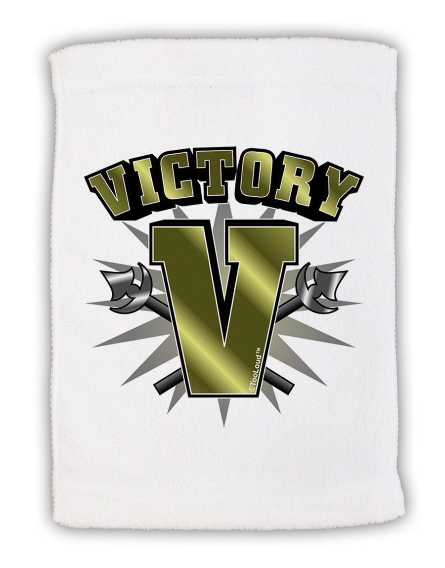 Victory V Micro Terry Sport Towel 11 x 18 inches-TooLoud-White-Davson Sales