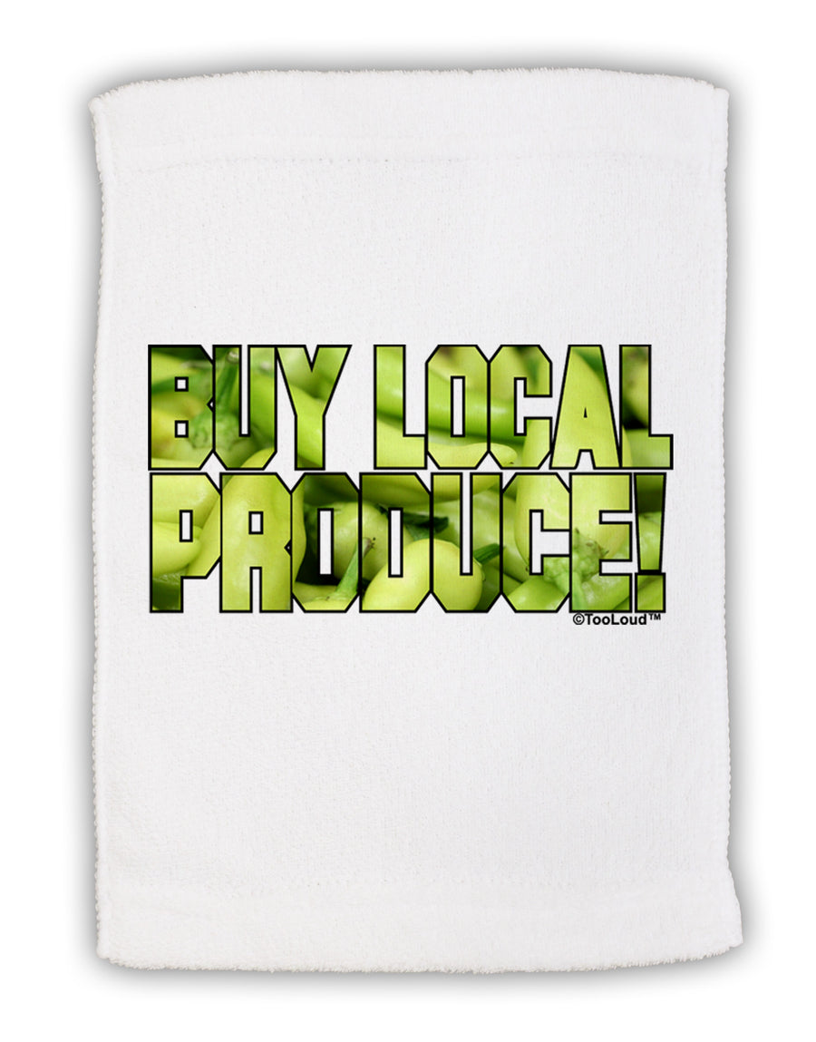 Buy Local - Jalapenos Text Micro Terry Sport Towel 11 x 18 inches-TooLoud-White-Davson Sales