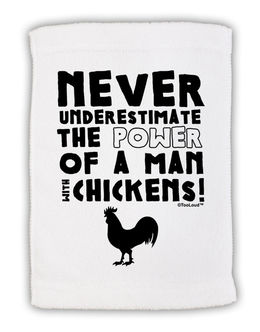A Man With Chickens Micro Terry Sport Towel 15 X 22 inches by TooLoud-Sport Towel-TooLoud-White-Davson Sales