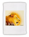 Lion Watercolor 3 Text Micro Terry Sport Towel 11 x 18 inches-TooLoud-White-Davson Sales