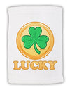 Shamrock Button - Lucky Micro Terry Sport Towel 11 x 18 Inch by TooLoud-Sport Towel-TooLoud-White-Davson Sales