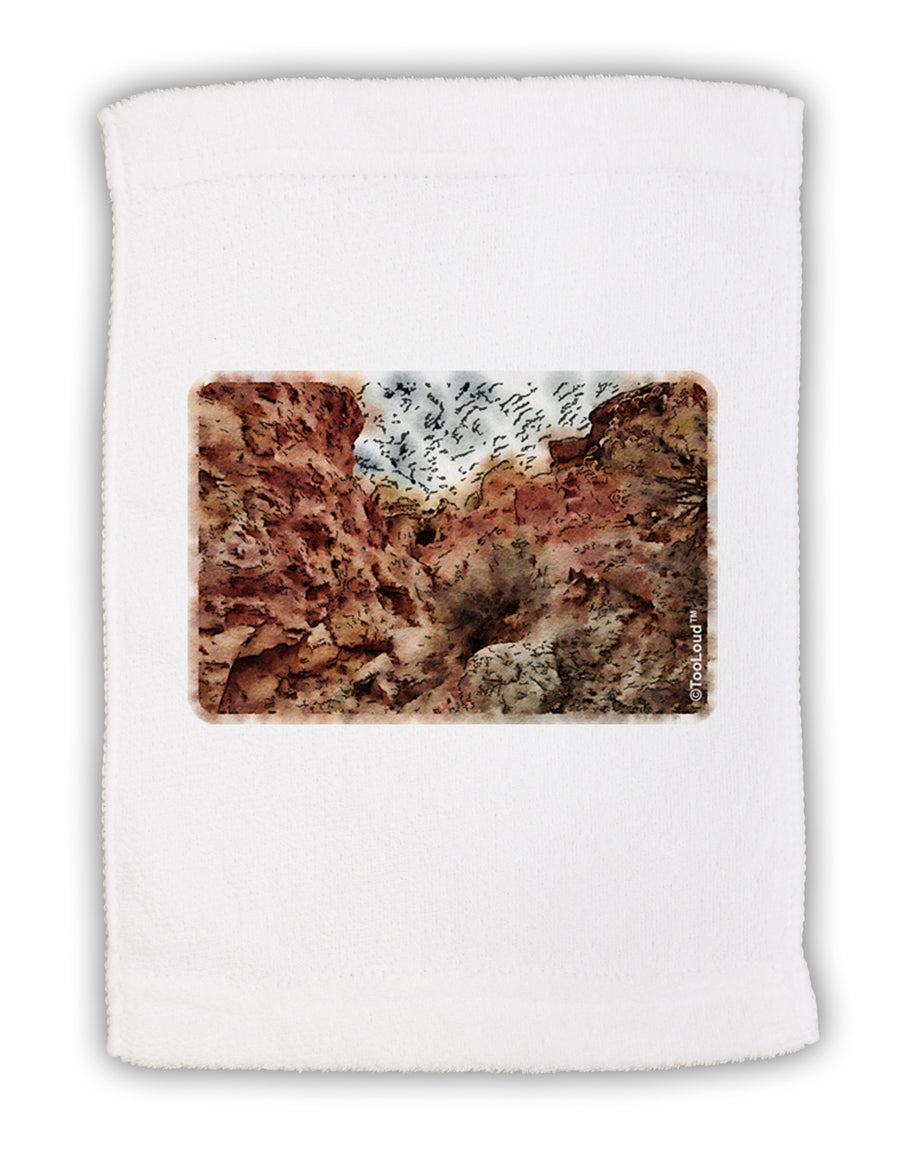 Colorado Painted Rocks Watercolor Micro Terry Sport Towel 15 X 22 inches-Sport Towel-TooLoud-White-Davson Sales