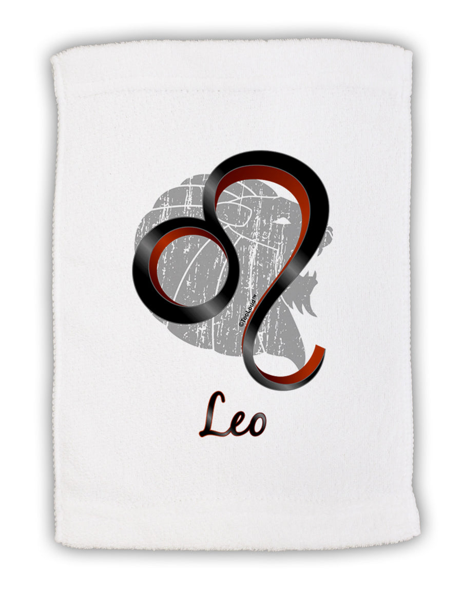 Leo Symbol Micro Terry Sport Towel 11 x 18 inches-TooLoud-White-Davson Sales