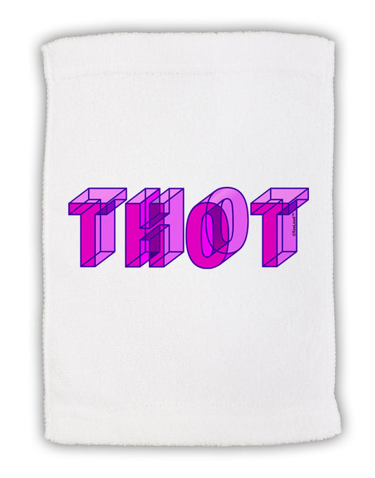 THOT Artistic Text Micro Terry Sport Towel 11 x 18 inches-TooLoud-White-Davson Sales