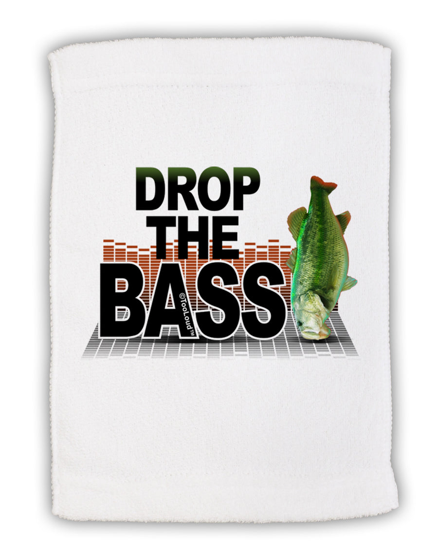 Drop The Bass Fish Micro Terry Sport Towel 11 x 18 inches-Sport Towel-TooLoud-White-Davson Sales