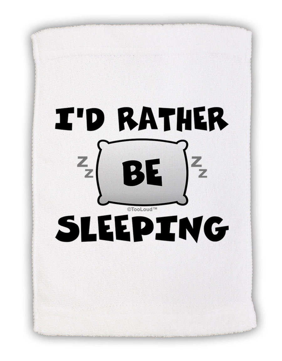 I'd Rather Be Sleeping Micro Terry Sport Towel 11 x 18 inches-TooLoud-White-Davson Sales